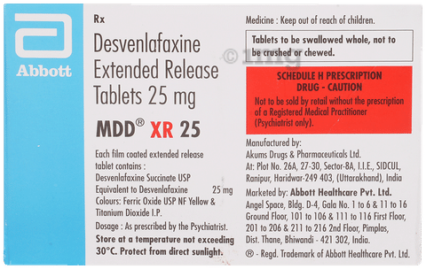 MDD XR 25 Tablet image MDD XR 25 Tablet image