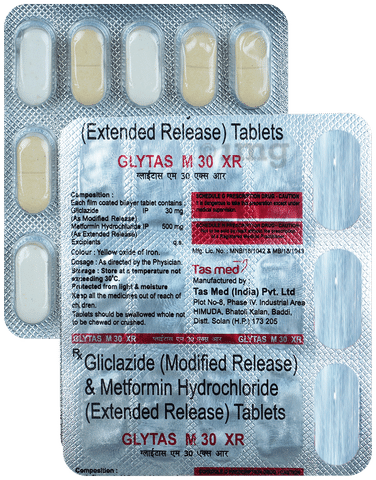 Glytas M 30mg/500mg Tablet ER