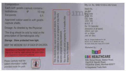 Isoperio 10mg Capsule image
