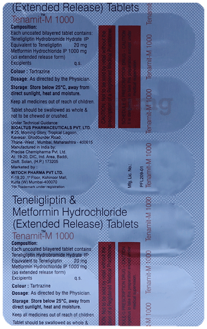 Tenamit M 1000mg/20mg Tablet image