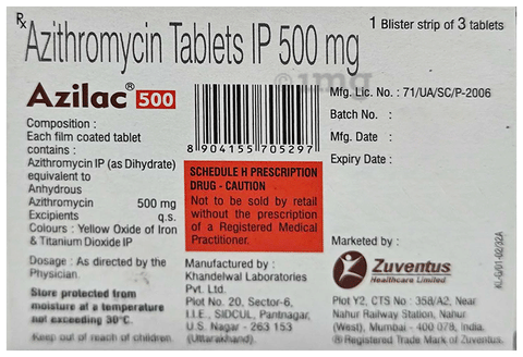 Azilac 500mg Tablet image