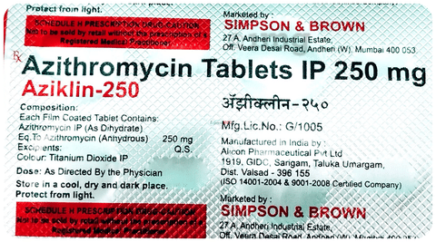 Aziklin 250mg Tablet image Aziklin 250mg Tablet image
