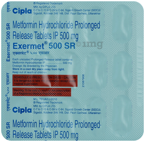 Exermet 500 Tablet PR image