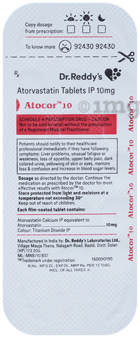Atocor 10 Tablet image