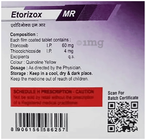 Etorizox MR Tablet image Etorizox MR Tablet image