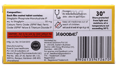 Sitagliaid 50 Tablet image