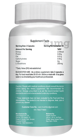 Healthy Nutrition L-Glutathione Capsule (90 Each)