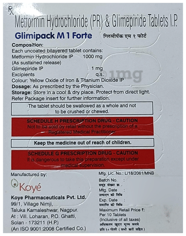 Glimipack M 1 Forte Tablet PR