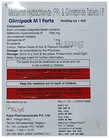Glimipack M 1 Forte Tablet PR image
