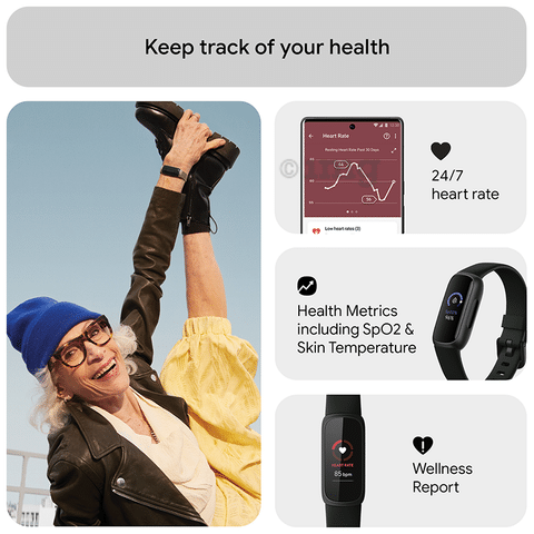 Fitbit Inspire 3 Health & Fitness Tracker Midnight Zen,Black: Buy