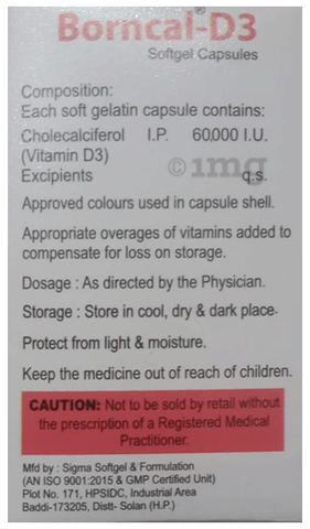 Borncal-D3 Softgel Capsule image