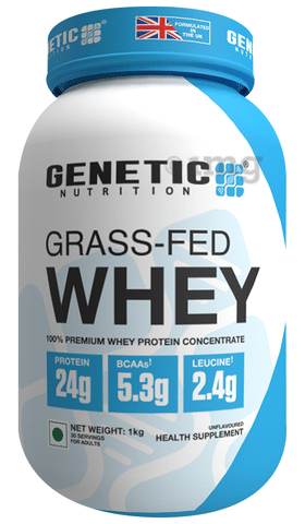Genetic Nutrition Grass Fed Whey Protein Powder Unflavored: Buy