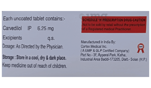 Vricarve 6.25 Tablet image Vricarve 6.25 Tablet image