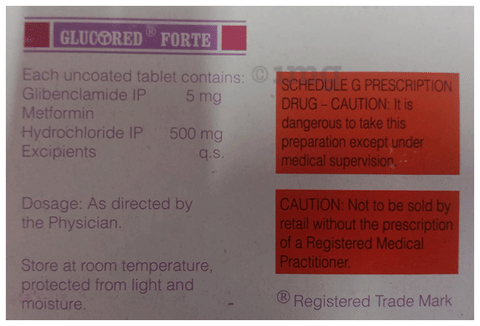 Glucored Forte Tablet image