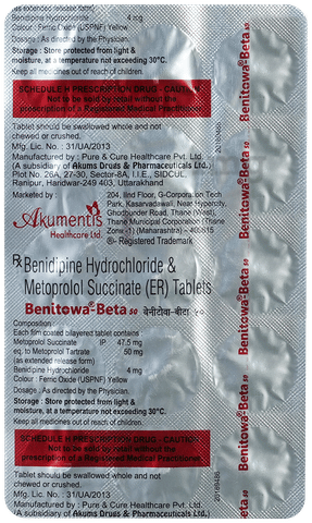 Benitowa-Beta 50 Tablet ER image Benitowa-Beta 50 Tablet ER image