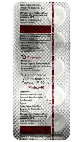 Pintoz 40 Tablet image