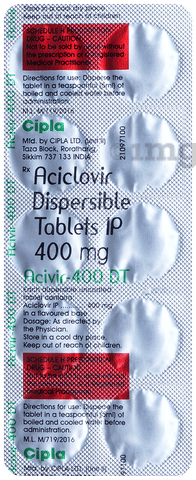 Acivir 400 DT Tablet image