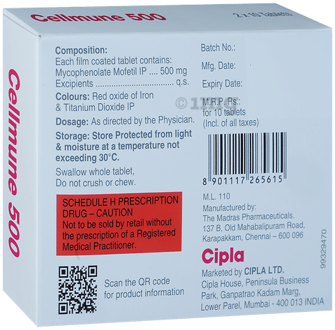 Cellmune 500mg Tablet image Cellmune 500mg Tablet image