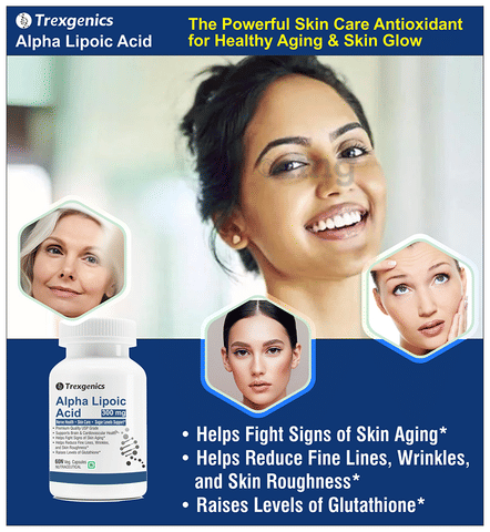 Trexgenics Alpha Lipoic Acid 300mg Veg Capsule: Buy bottle of 60.0 vegicaps at best price in India