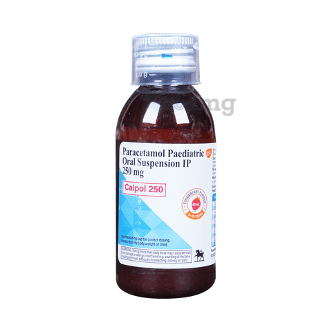 calpol 250mg paediatric oral suspension strawberry