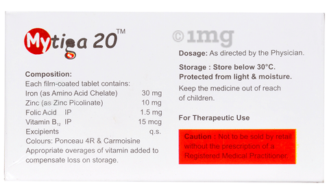 Mytiga 20 Tablet image Mytiga 20 Tablet image