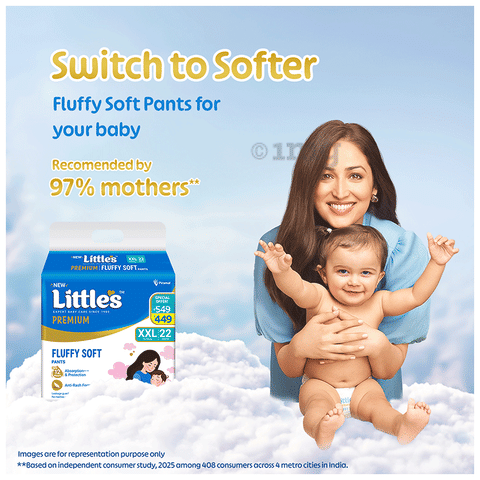 Little's Premium Baby Diaper Pants Fluffy Soft Pants Anti Rash 12Hrs  No Nasties XXL