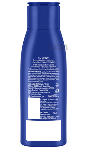 Fredag Vask vinduer farmaceut Nivea Cocoa Nourish Oil in Lotion 5 in 1 Complete Care for Very Dry Skin:  Buy bottle of 75 ml Lotion at best price in India | 1mg
