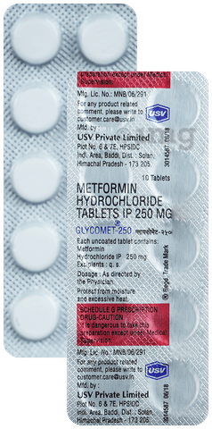 Glycomet 250 Tablet image Glycomet 250 Tablet image