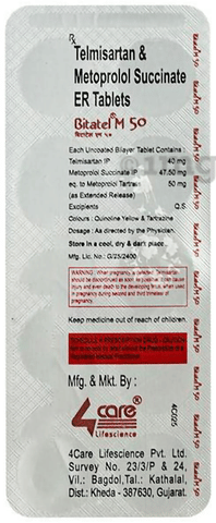 Bitatel M 40mg/50mg Tablet image