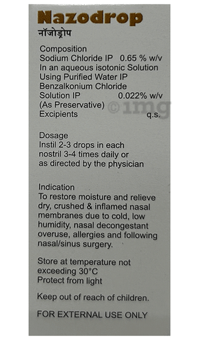 Nazodrop 0.65% Nasal Drops image