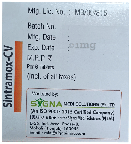Sintramox-CV Tablet image Sintramox-CV Tablet image