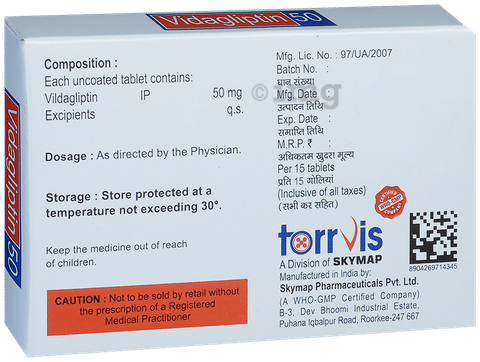 Vidagliptin 50mg Tablet image Vidagliptin 50mg Tablet image