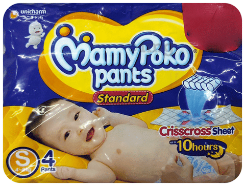 Buy MamyPoko Pants Standard Diapers, Small Size (Pack of 42) 4 - 8 kg Baby  Pant Style Diaper - S (42 Pieces) Online at Best Prices in India - JioMart.