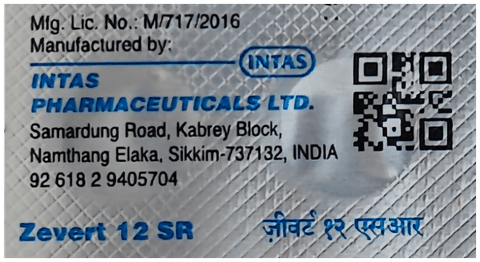 Zevert 12 SR Tablet image