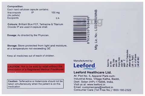 Itromed 100mg Capsule image