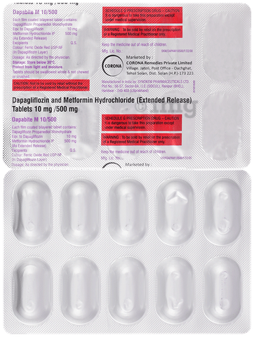 Dapabite M 10mg/500mg Tablet ER