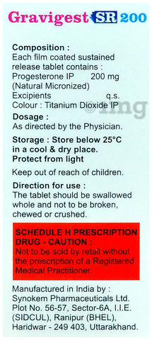 Gravigest SR 200 Tablet image
