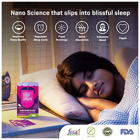 Slip Slip's Enriched Sleep 5mg Melatonin Sleep Oral Strip Supports