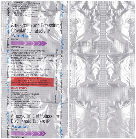 Acuclav 375mg Tablet image