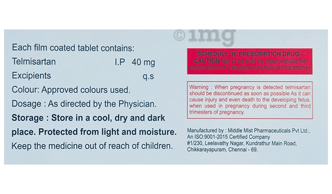 Telmishield 40 Tablet image