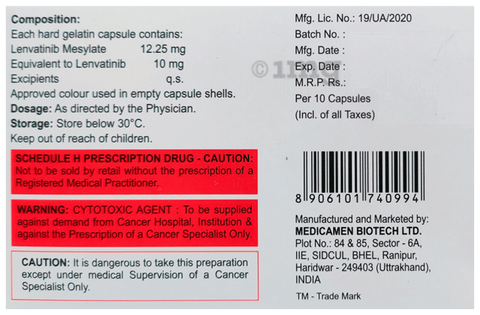Lenvamed 10mg Capsule image