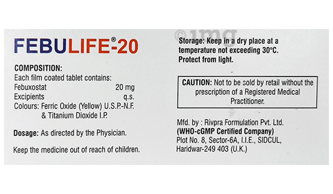 Febulife 20 Tablet image