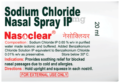 Nasoclear Saline Nasal Spray Mercury Drug Nasoclear Saline Nasal