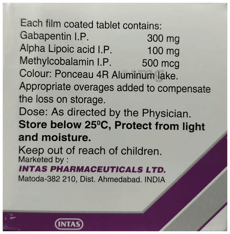 Gabapin Plus 300 Tablet image