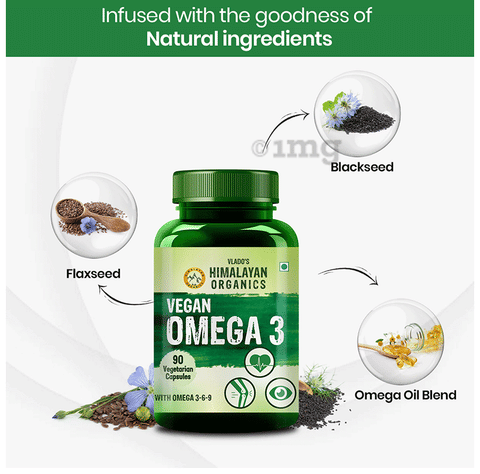 Vlado's Himalayan Organics Vegan Omega 3 6 9 Capsule | Natural