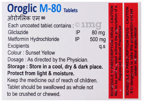 Oroglic M 80 Tablet image Oroglic M 80 Tablet image