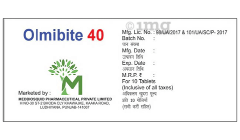 Olmibite 40 Tablet image Olmibite 40 Tablet image
