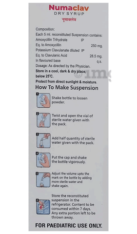 Numaclav Dry Syrup Orange image