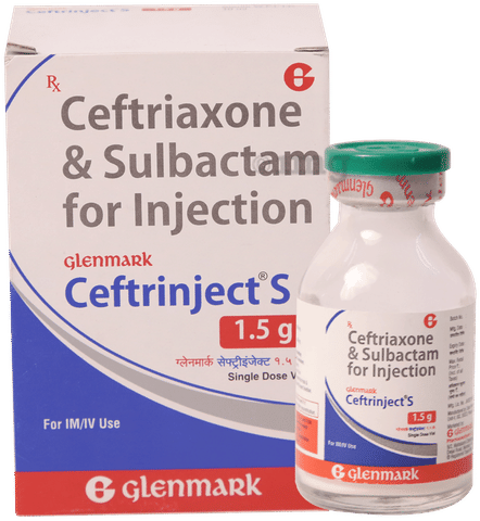 Ceftrinject S 1000mg/500mg Injection image Ceftrinject S 1000mg/500mg Injection image