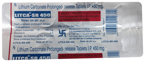 Lithium er 450 mg tablet
